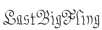 LastBigFling Font Image