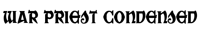 War Priest Condensed Font Image
