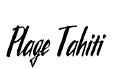 Plage Tahiti Font Image
