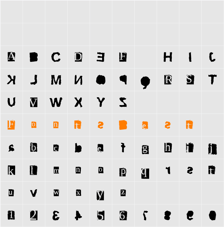 ScriptSERIF Character Map