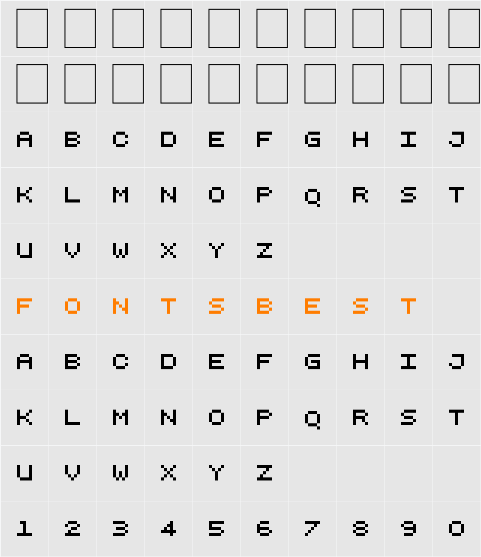 Pixelicious Character Map
