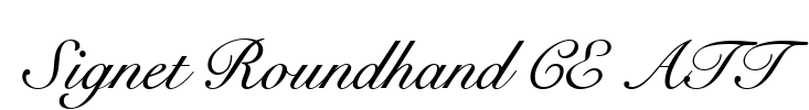 Signet Roundhand CE ATT Font Image
