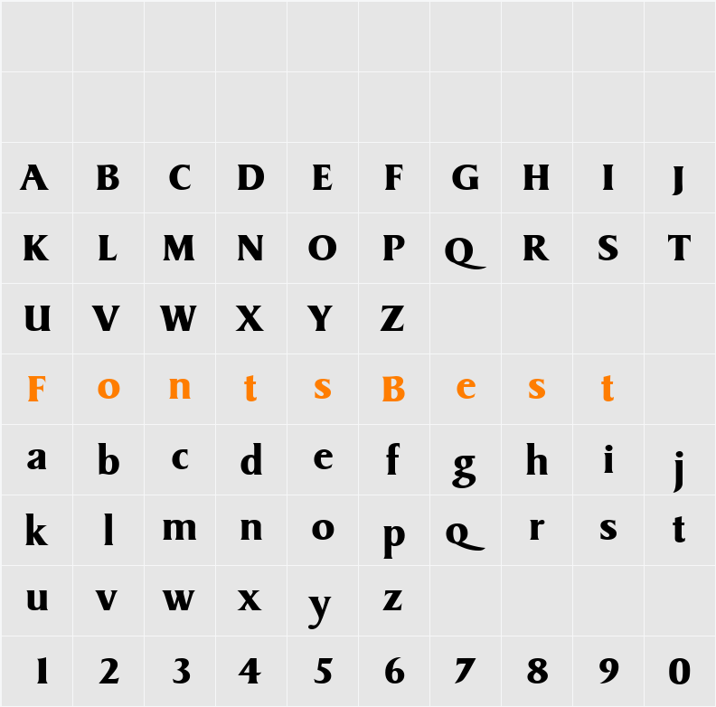 RudyBecker Character Map