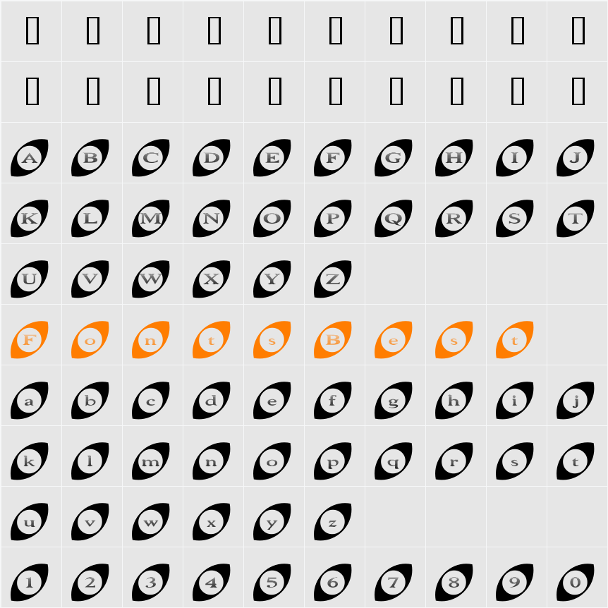 Wide Eyed Character Map