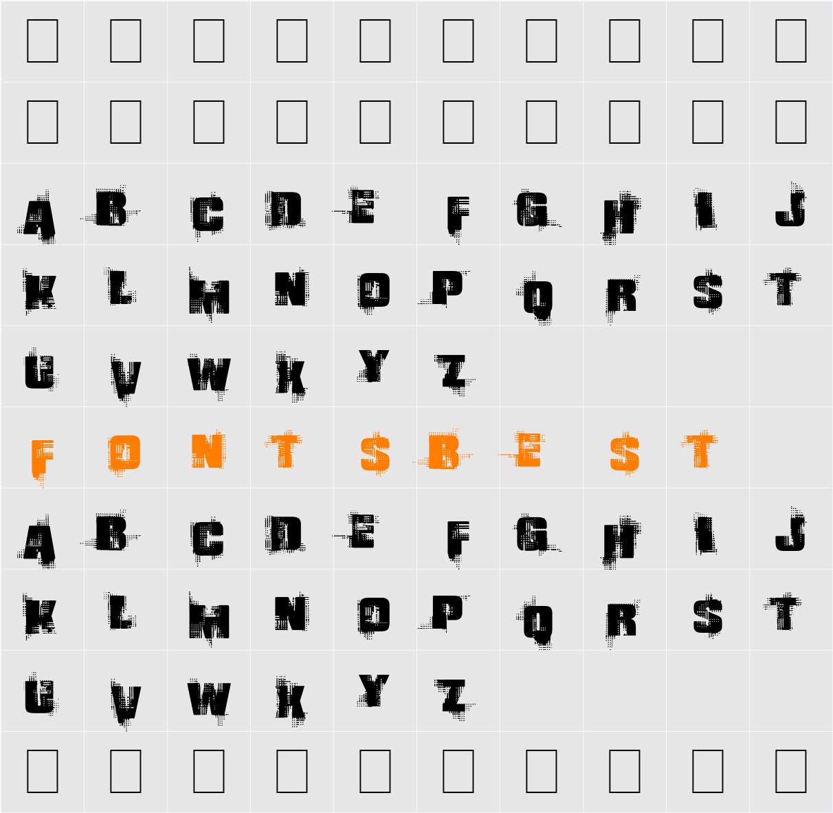 Gling Character Map