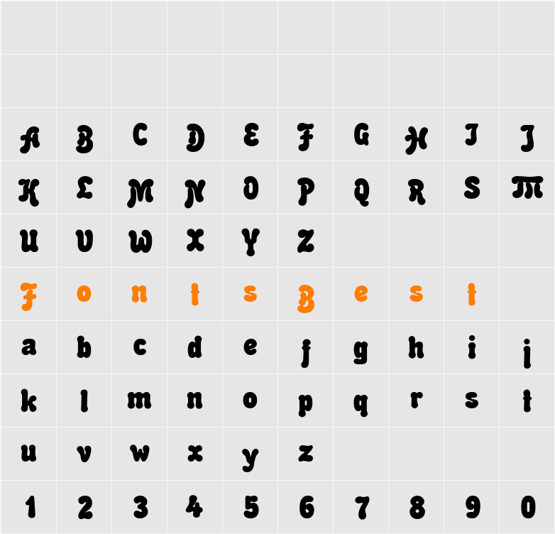 Malahit Character Map