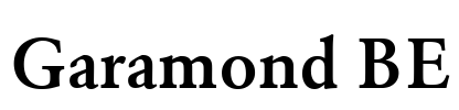 Garamond BE Font Image