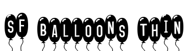SF Balloons Thin Font Image
