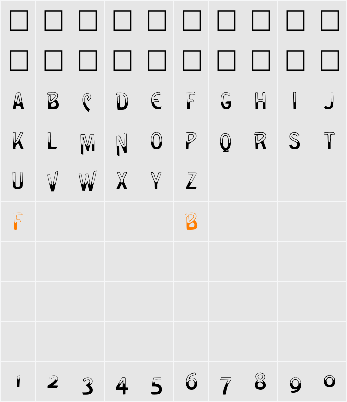 GreenCaps Caps Character Map