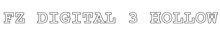 FZ DIGITAL 3 HOLLOW Font Image