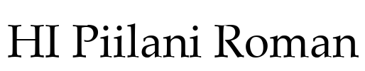 HI Piilani Roman Font Image