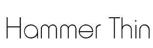 Hammer Thin Font Image