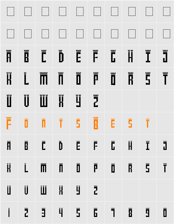 NewcastlE SoliD Character Map