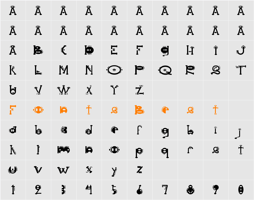 cocoon Character Map