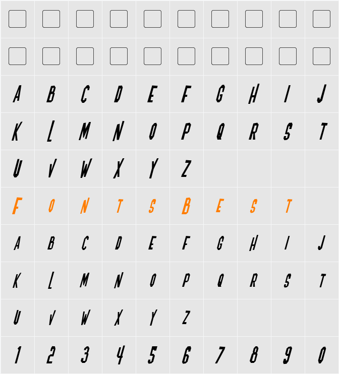 Blofeld Character Map