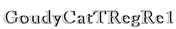 GoudyCatTRegRe1 Font Image