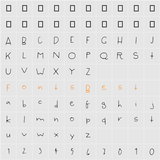 Syzygy Hand Character Map