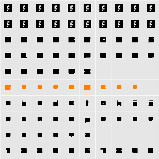 Trubik77 Character Map