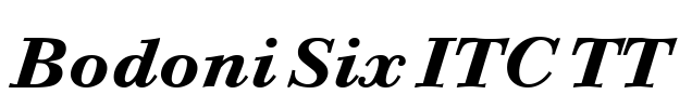Bodoni Six ITC TT Font Image