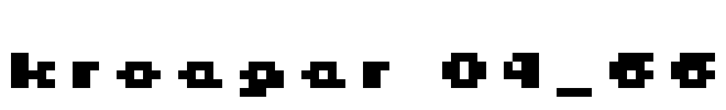 kroeger 04_66 Font Image