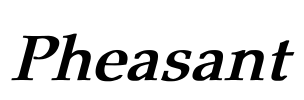 Pheasant Font Image