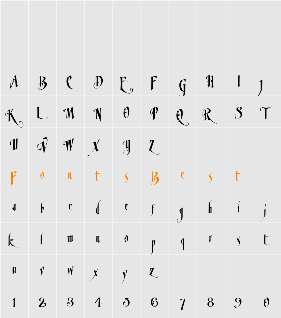 LHF Mirage Character Map