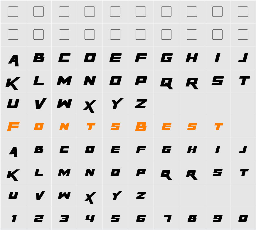 Rapier Zero Character Map