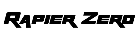 Rapier Zero Font Image