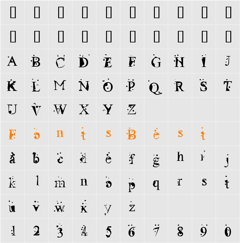 JI-Skyway Character Map
