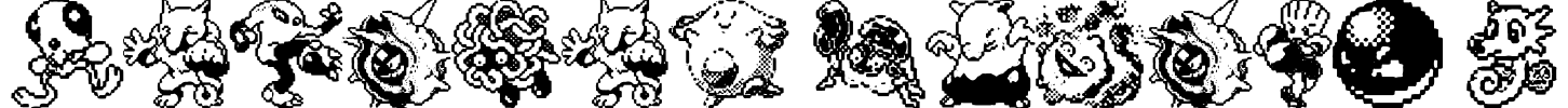 Pokemon pixels 2 Font Image