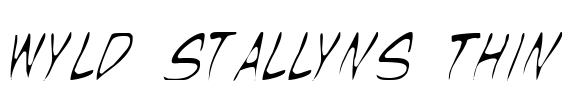 Wyld Stallyns Thin Font Image