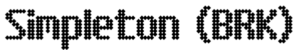 Simpleton (BRK) Font Image