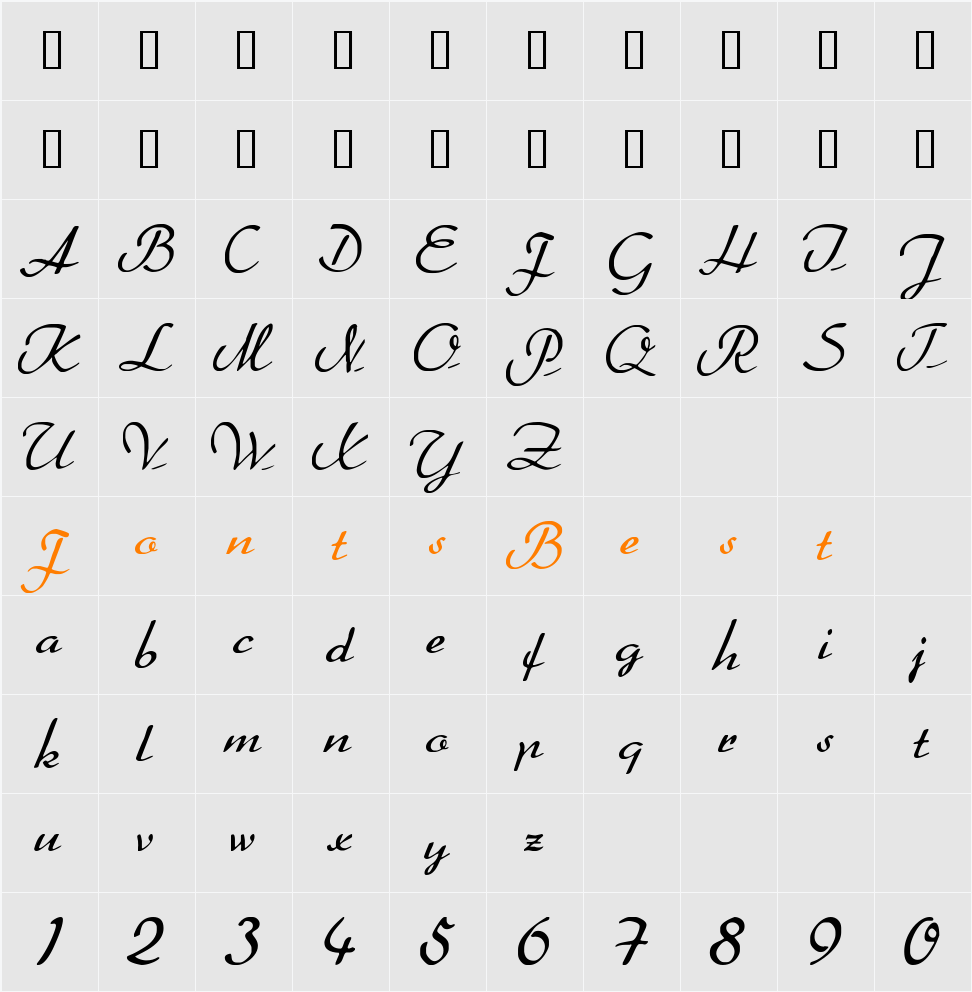 Heather Character Map