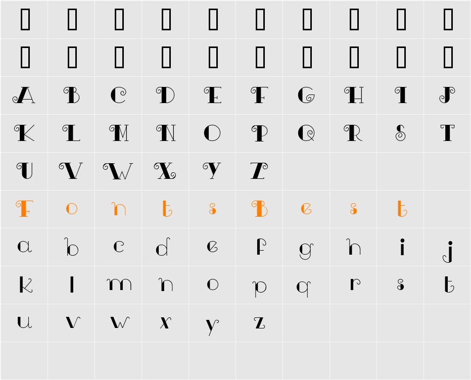 Tortillon Tryout Character Map
