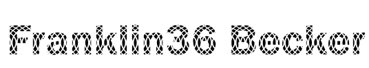 Franklin36 Becker Font Image