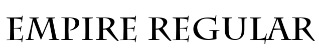 Empire Regular Font Image
