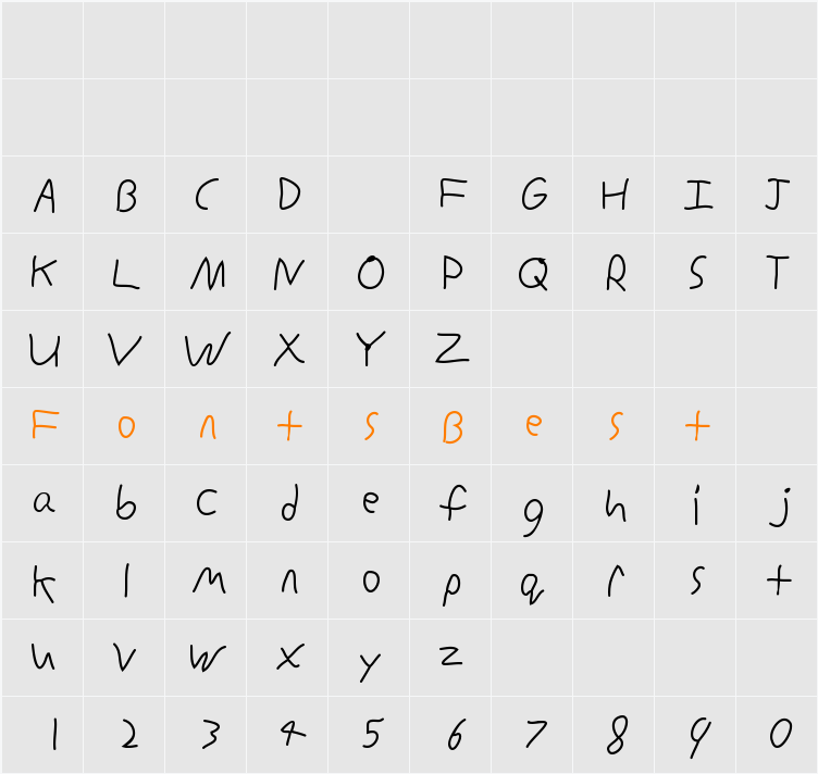 Inconsistent Print Character Map