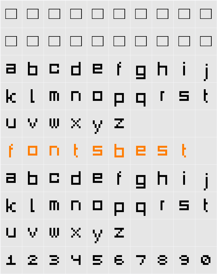SquareDance03 Character Map