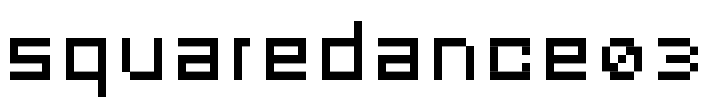 SquareDance03 Font Image