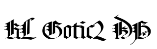 KL Gotic2 DB Font Image