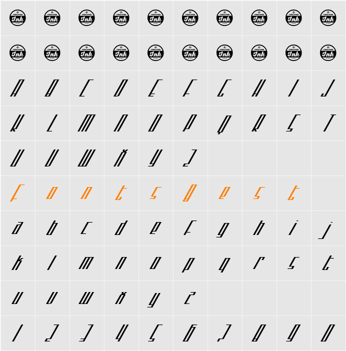 Noseblood Character Map