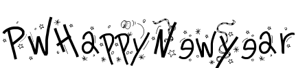 PWHappyNewYear Font Image