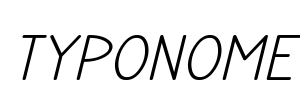 TYPONOME Font Image