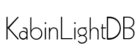 KabinLightDB Font Image