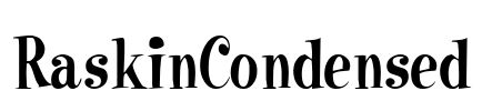 RaskinCondensed Font Image