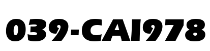 039-CAI978 Font Image