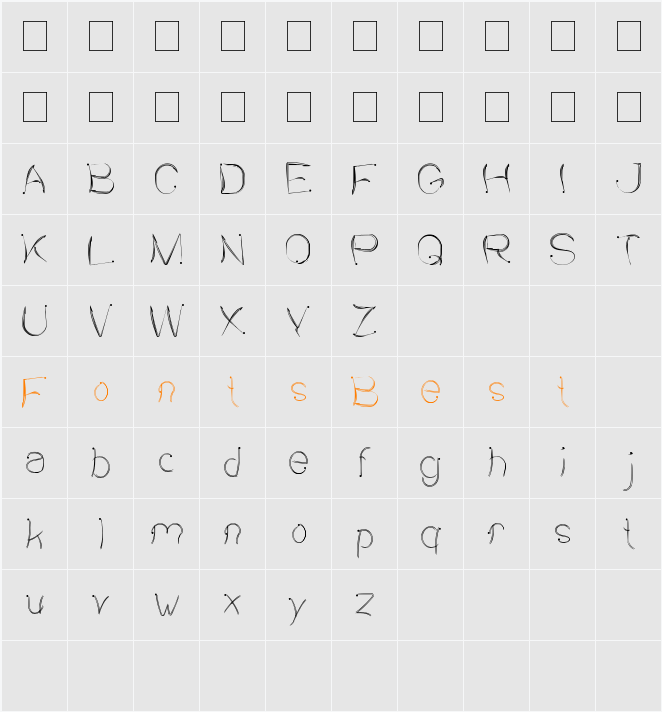 SENSATION Character Map
