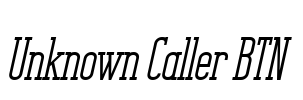 Unknown Caller BTN Font Image