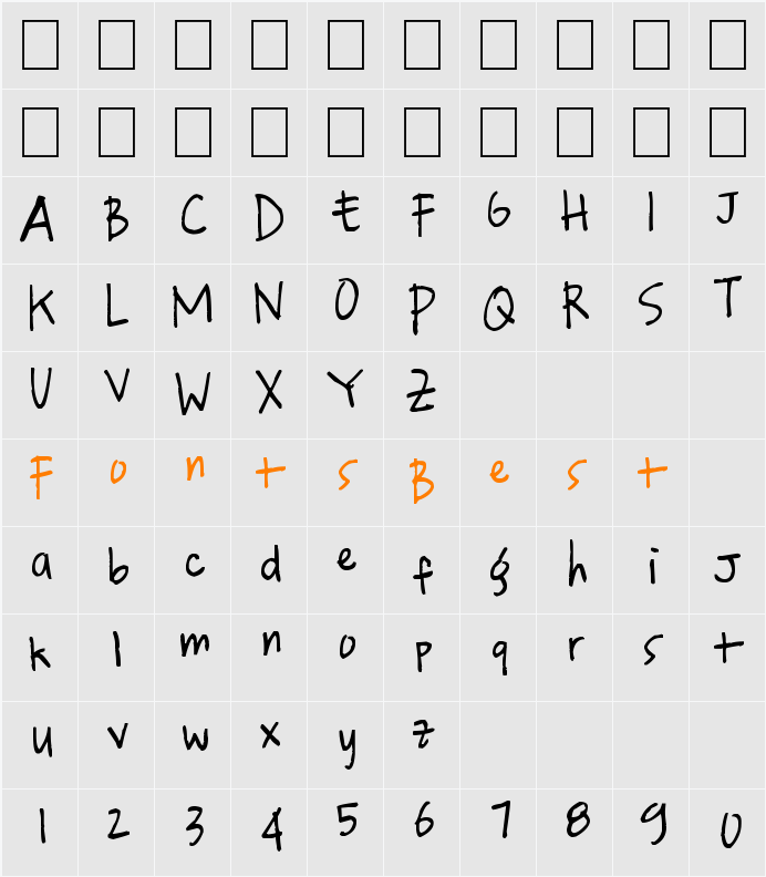 QJae Character Map