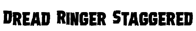 Dread Ringer Staggered Font Image